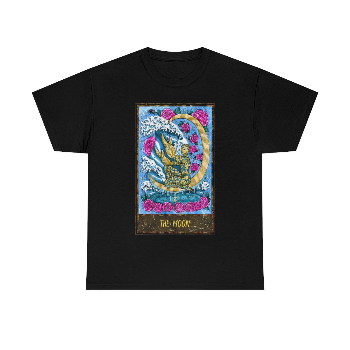 Black The Moon Tarot Card T-shirt