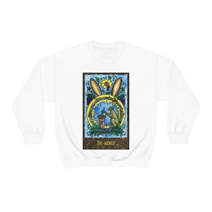 White The World Tarot Card Sweatshirt