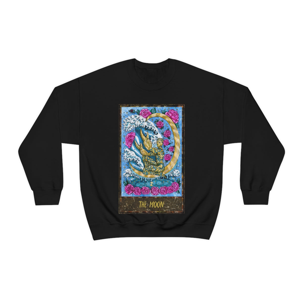 Black The Moon Tarot Card Sweatshirt