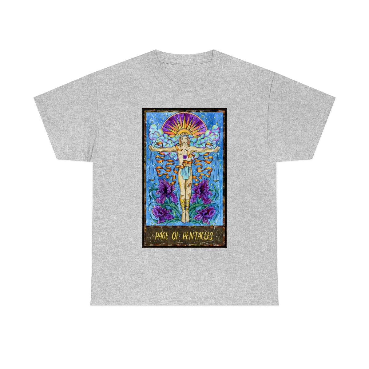 Sport Grey Page of Pentacles Tarot Card T-shirt