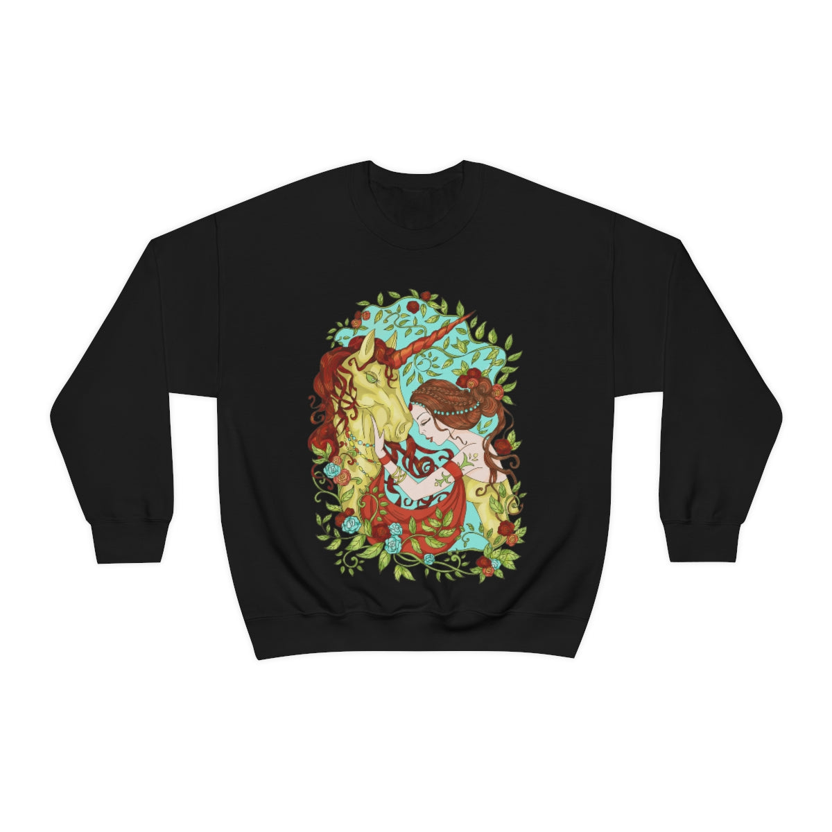 Black Russet Princess and Magic Unicorn Sweatshirt