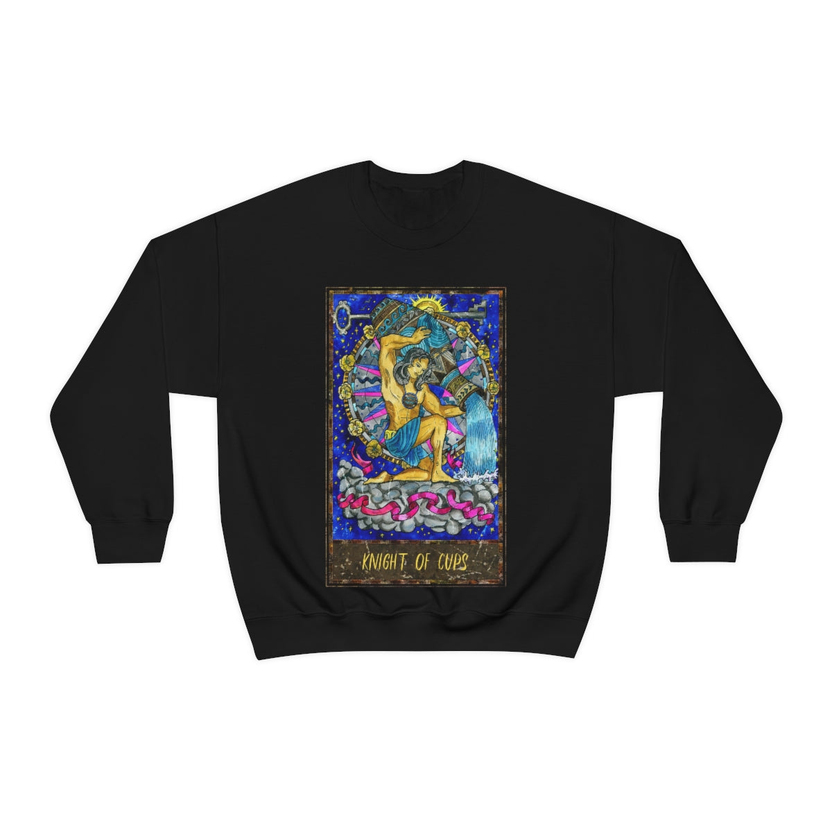 Black Knight of Cups Tarot Card Sweatshirt