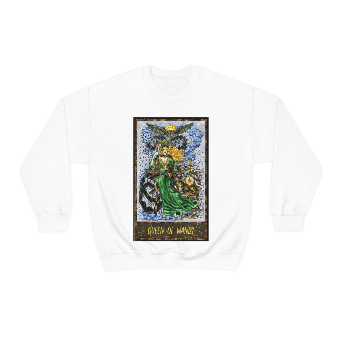 Queen of Wands Tarot Card Sweatshirt rosaliahome