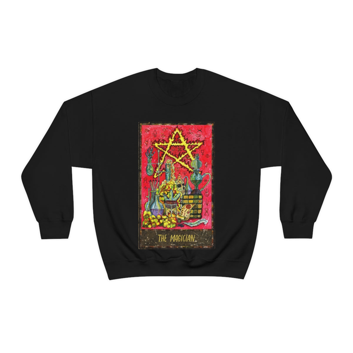 Black The Magician Tarot Card Sweatshirt