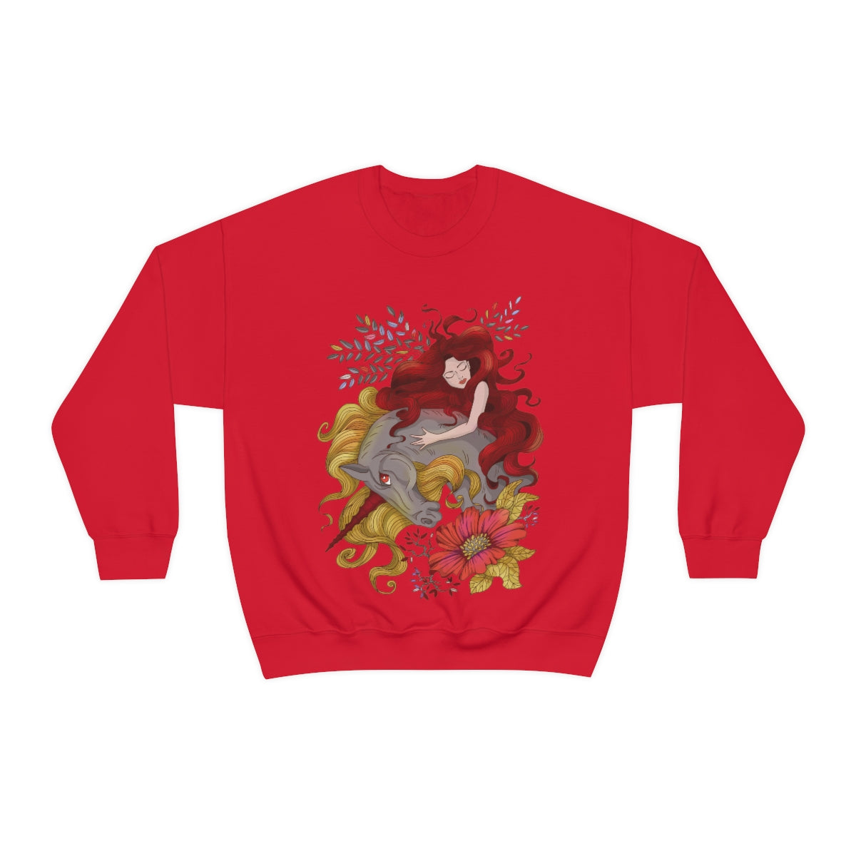 Red Red Princess and Magic Unicorn Sweatshirt