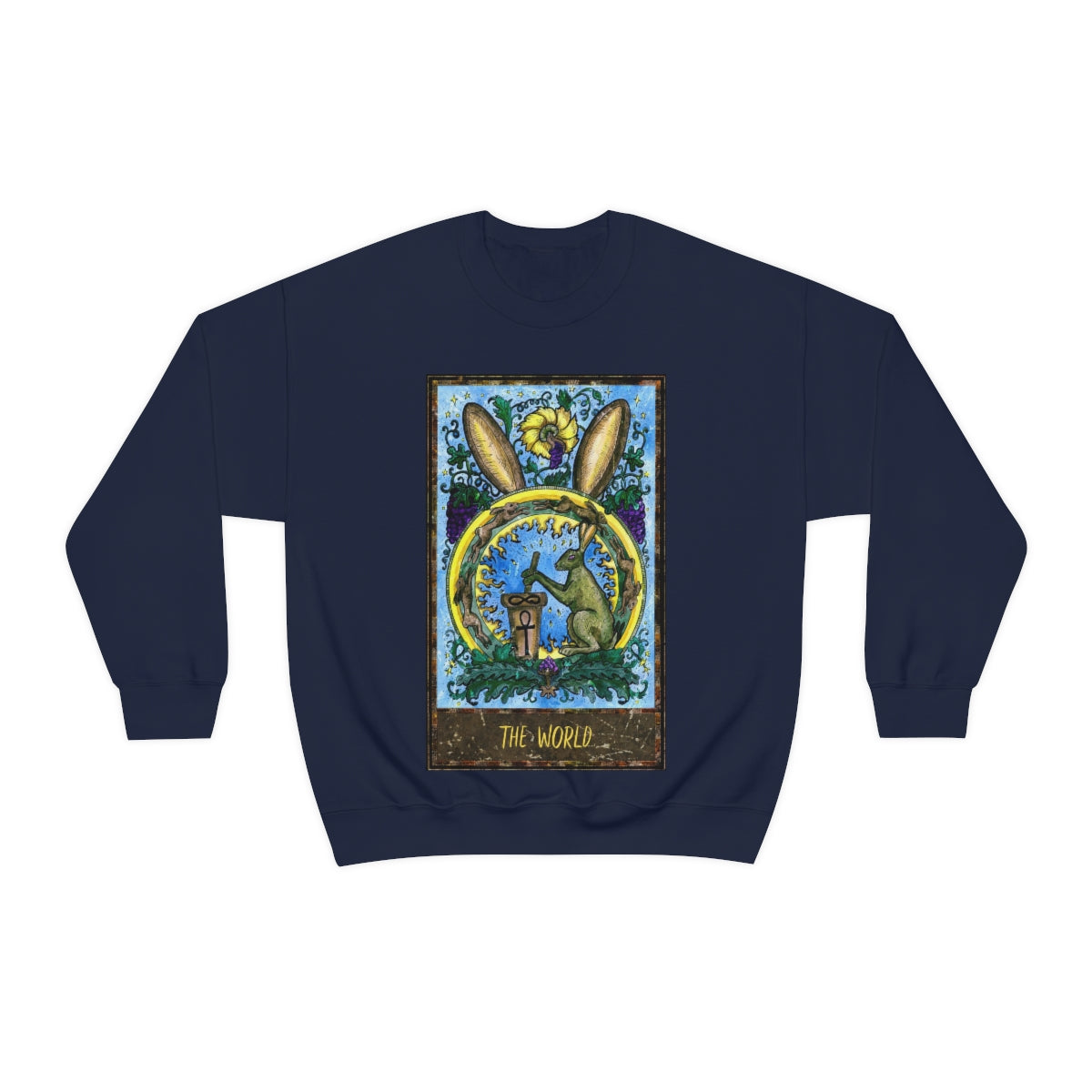 Navy The World Tarot Card Sweatshirt