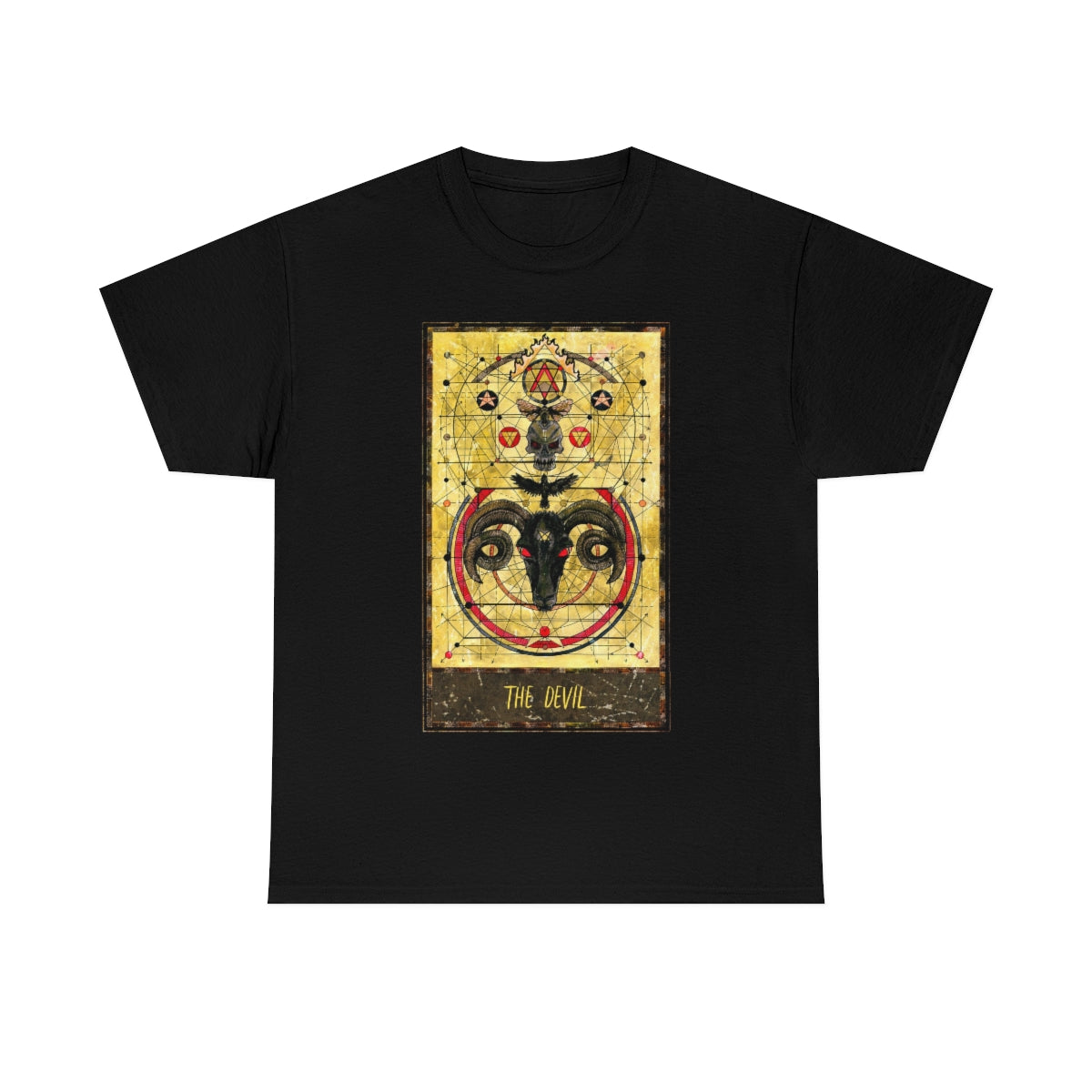 Black The Devil Tarot Card T-shirt