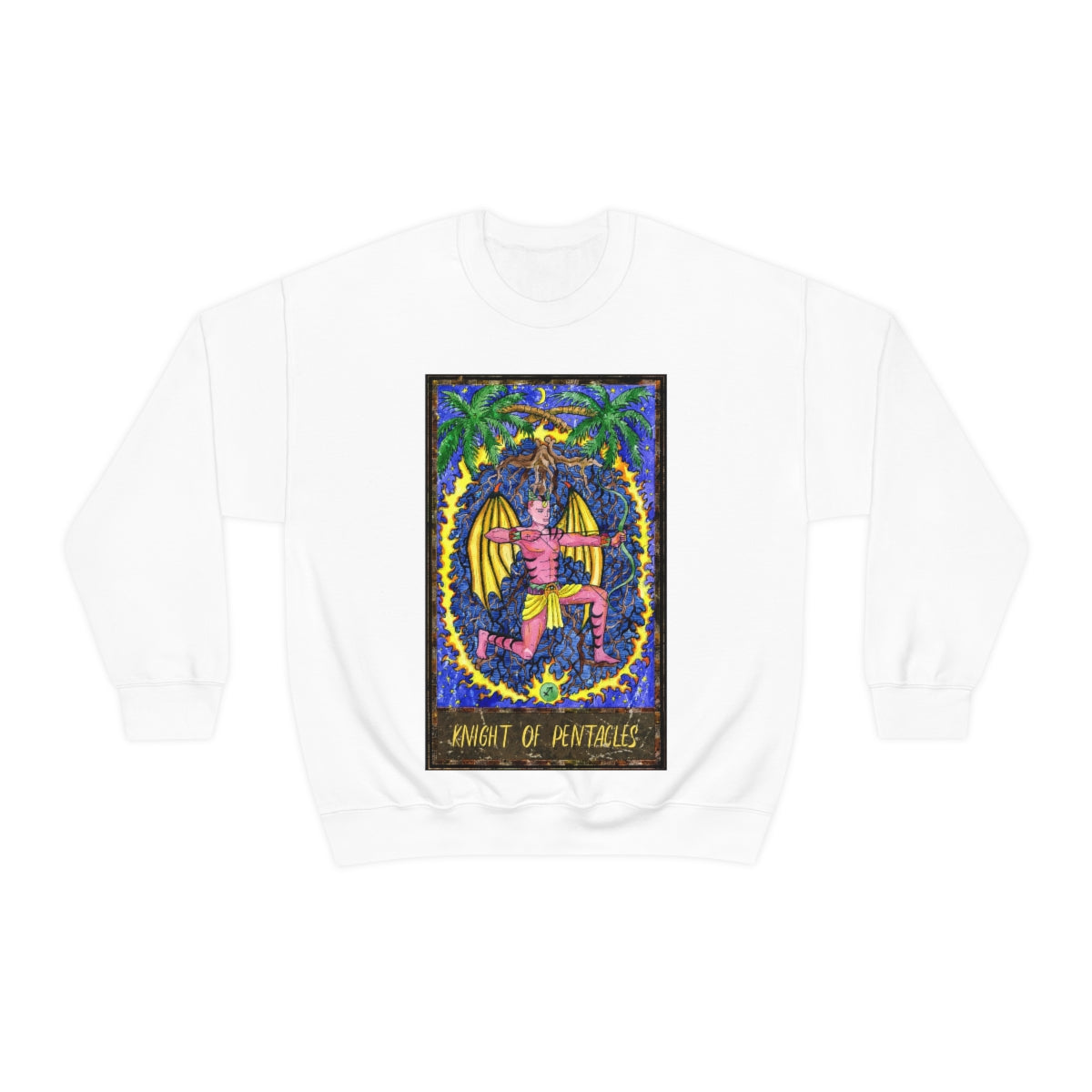 White Knight of Pentacles Tarot Card Sweatshirt