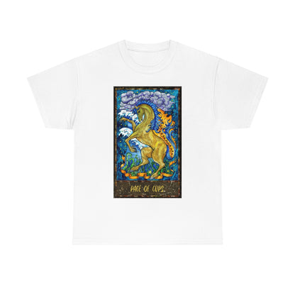 White Page of Cups Tarot Card T-shirt