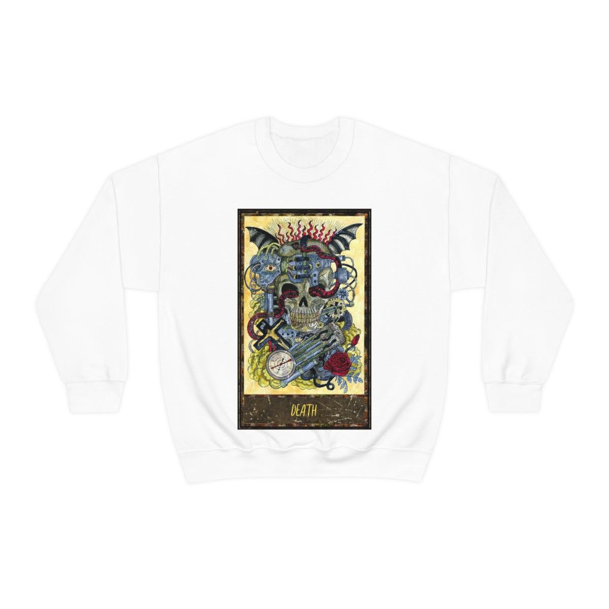 White Death Tarot Card Sweatshirt