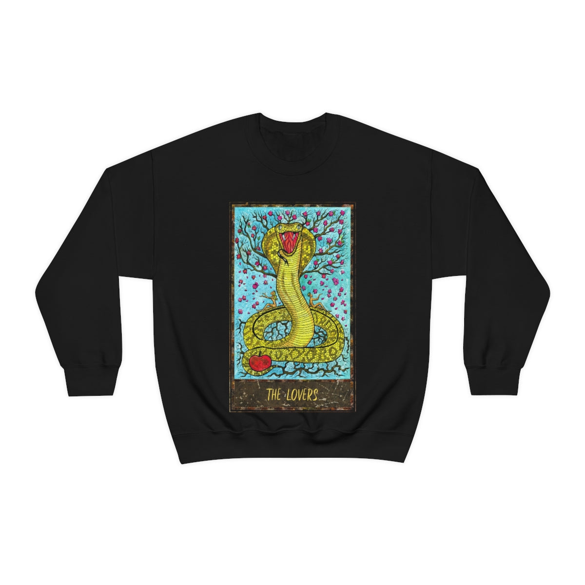 Black The Lovers Tarot Card Sweatshirt