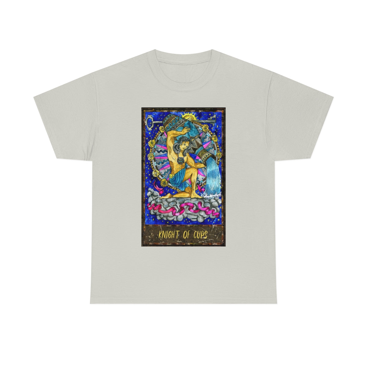 Ice Grey Knight of Cups Tarot Card T-shirt