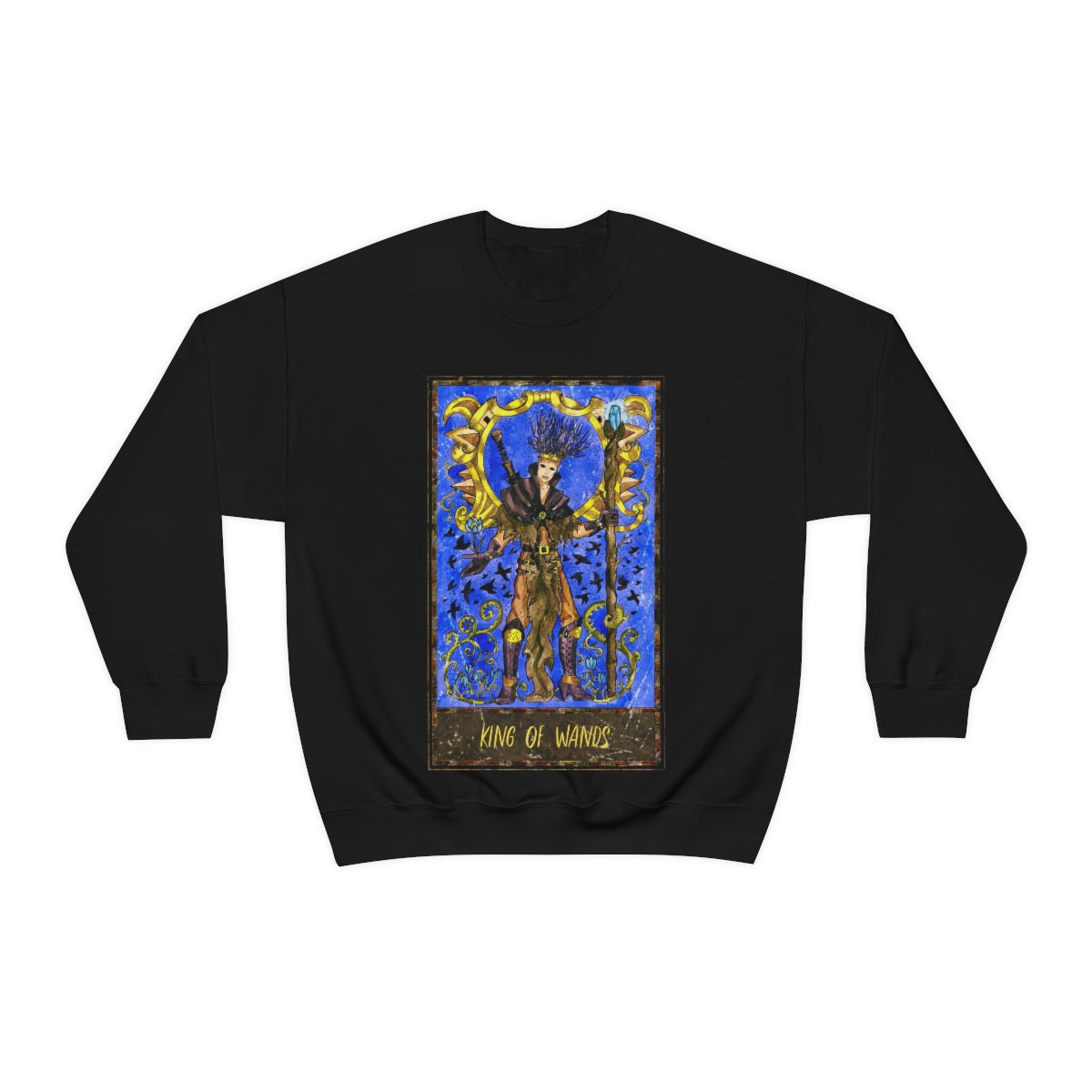 Black King of Wands Tarot Card Sweatshirt