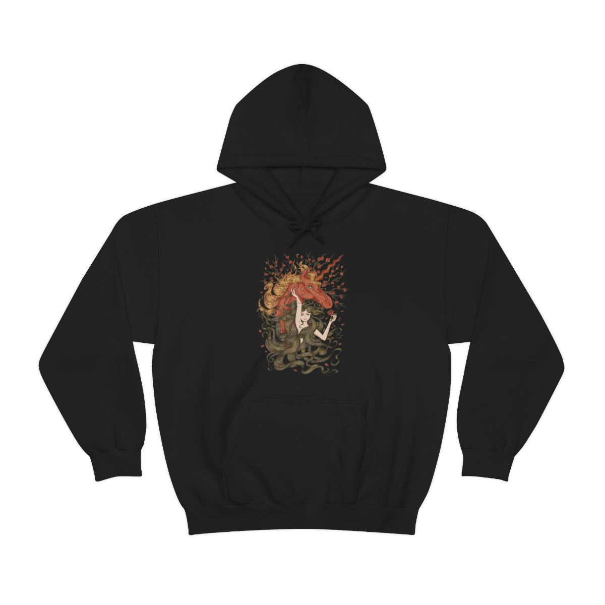 Black Walnut Brown Princess and Magic Unicorn Hoodie