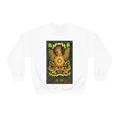 White The Sun Tarot Card Sweatshirt