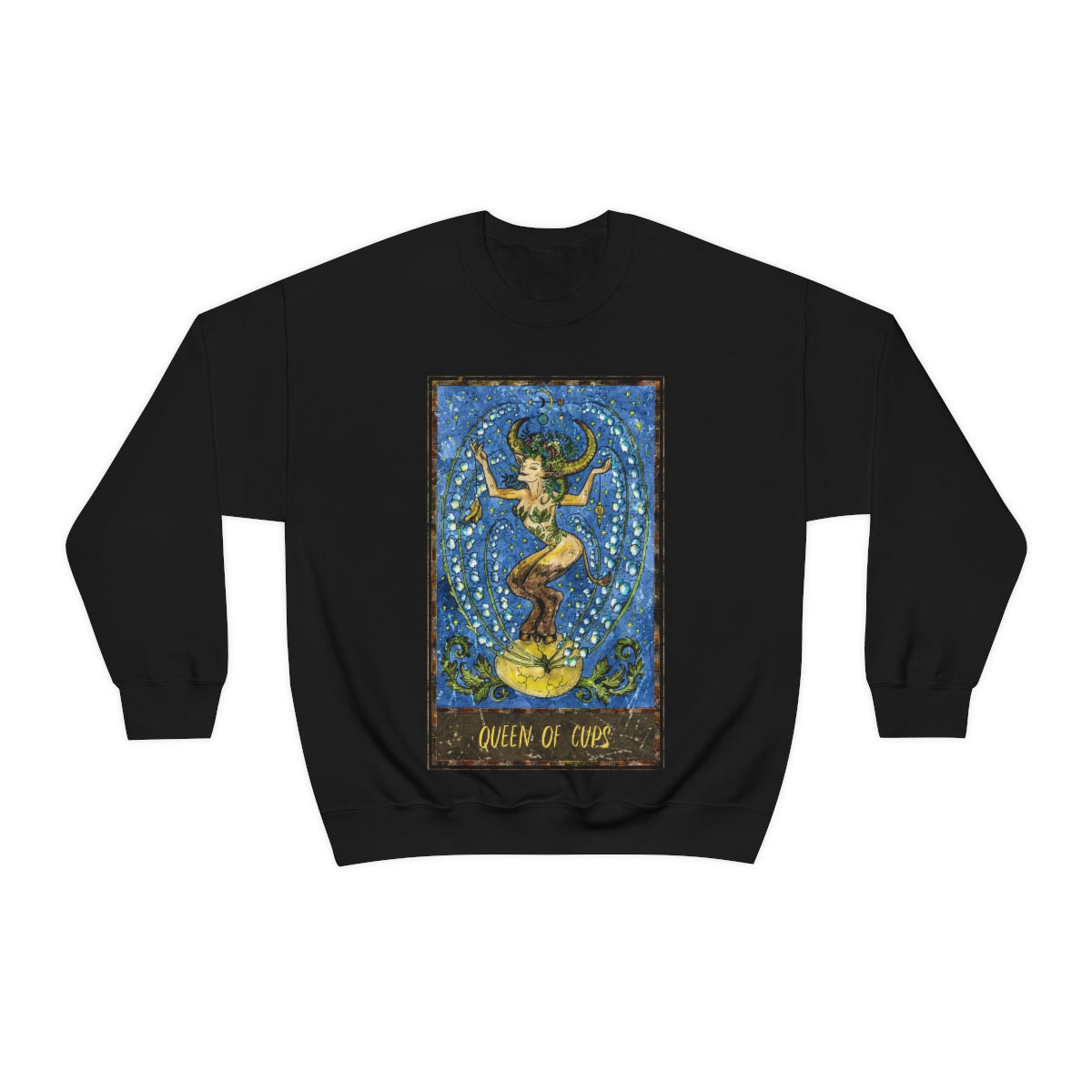 Black Queen of Cups Tarot Card Sweatshirt