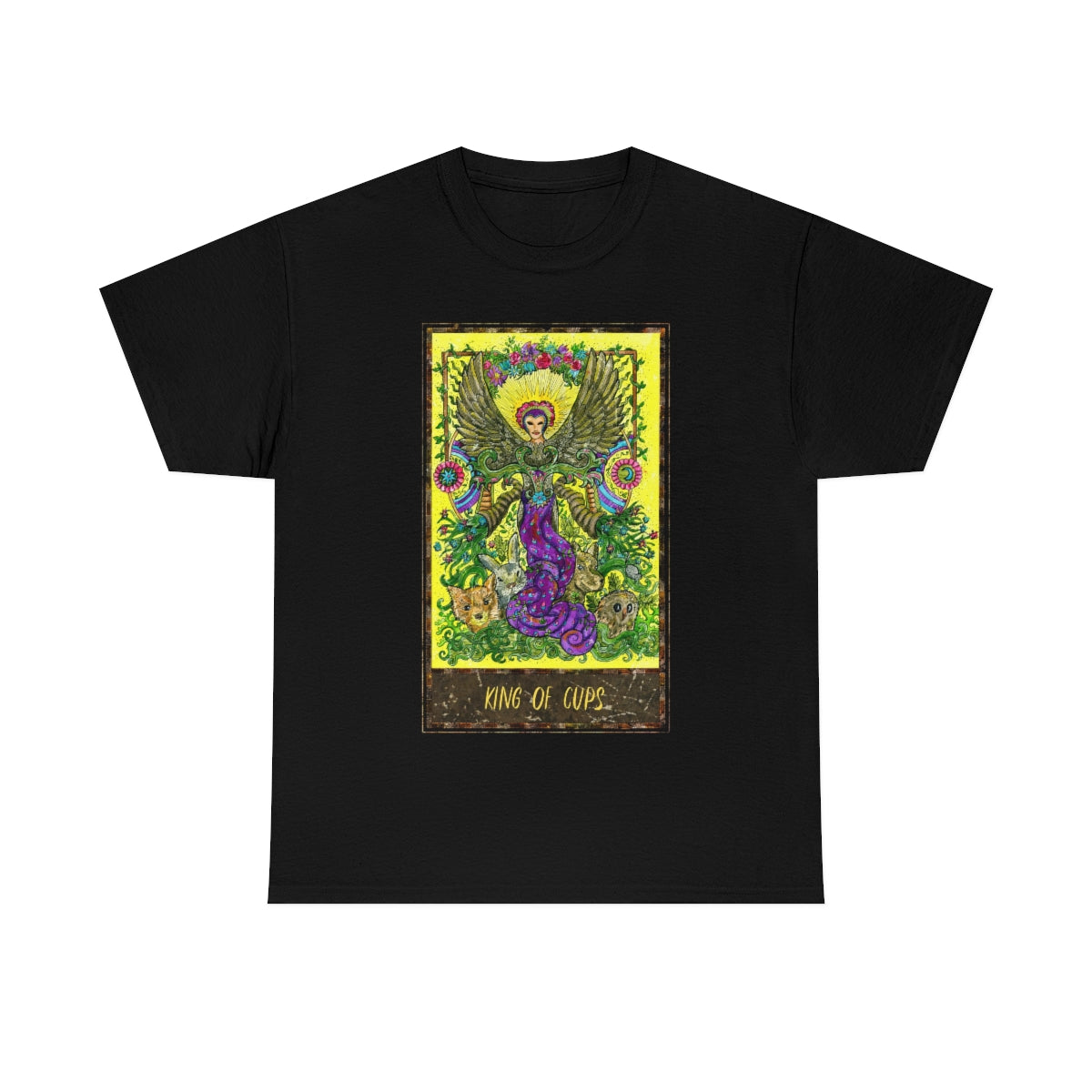 Black King of Cups Tarot Card T-Shirt