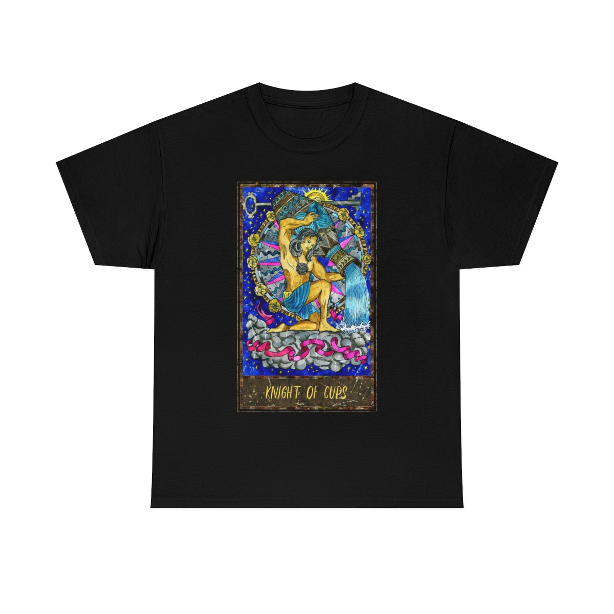 Black Knight of Cups Tarot Card T-shirt