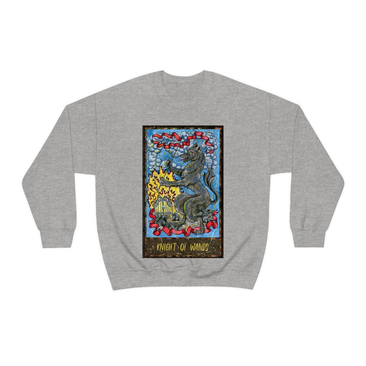 Sport Grey Knight of Wands Tarot Card Sweatshirt